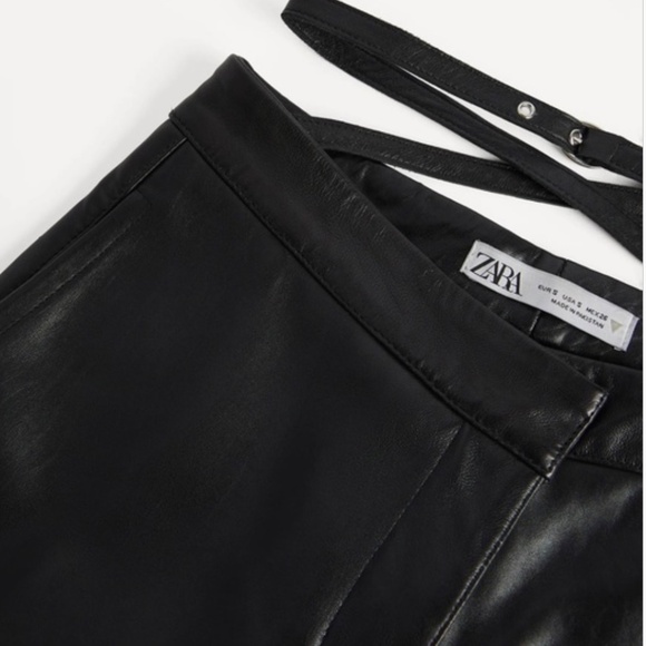 Zara genuine leather pants - Picture 3 of 9